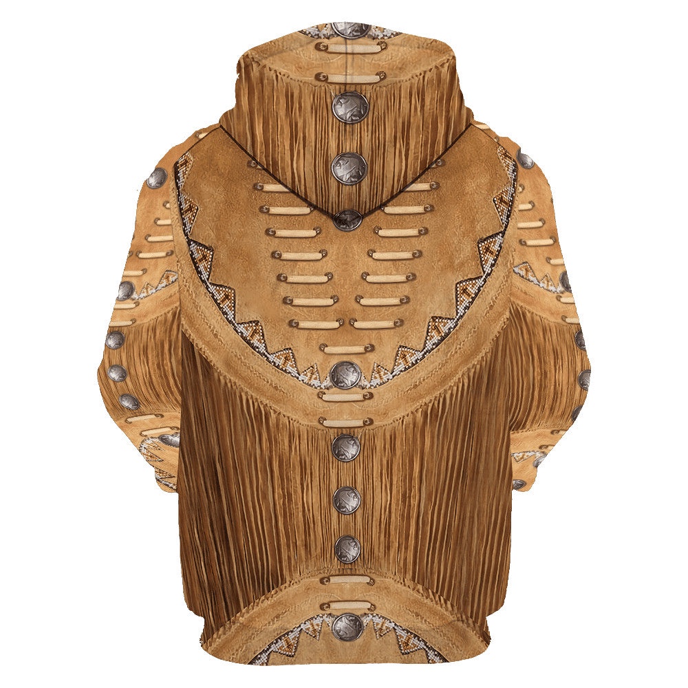 Native American Hoodie, Luxurious Brown Native American 3D All Over Printed Hoodie, Native American Style Hoodie Native American Hoodie, Luxurious Brown Native American 3D All Over Printed Hoodie, Native American Style Hoodie