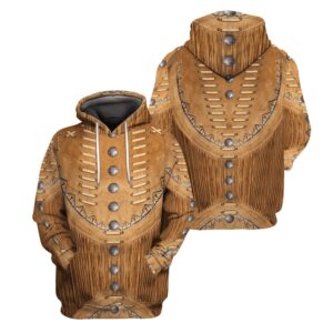 Native American Hoodie Luxurious Brown Native American 3D All Over Printed Hoodie Native American Style Hoodie 4 cphidt.jpg