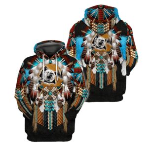 Native American Hoodie Mighty Bear Native American 3D All Over Printed Hoodie Native American Style Hoodie 2 haljdy.jpg
