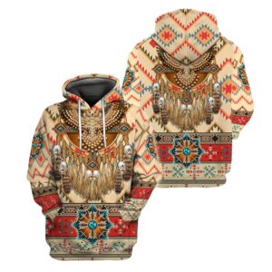 Native American Hoodie Owl Patterns Native American 3D All Over Printed Hoodie Native American Style Hoodie 3 f1eafx.jpg