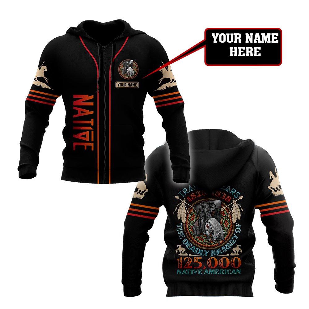 Native American Hoodie, Personalized Trail Of Tear Native American 3D All Over Printed Hoodie, Native American Style Hoodie