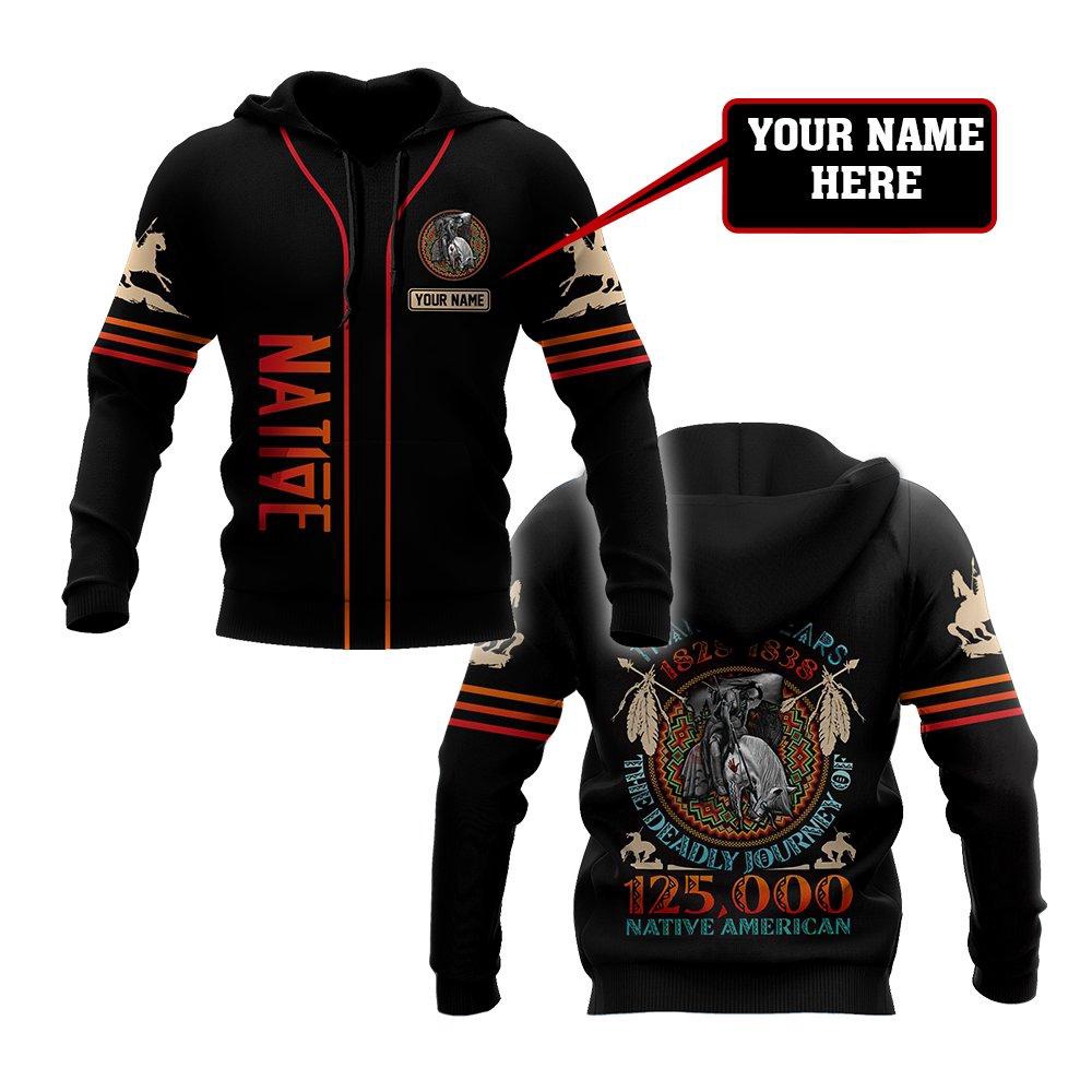 Native American Hoodie, Personalized Trail Of Tear Native American 3D All Over Printed Hoodie, Native American Style Hoodie