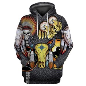 Native American Hoodie, Sacrificial Night Native American…