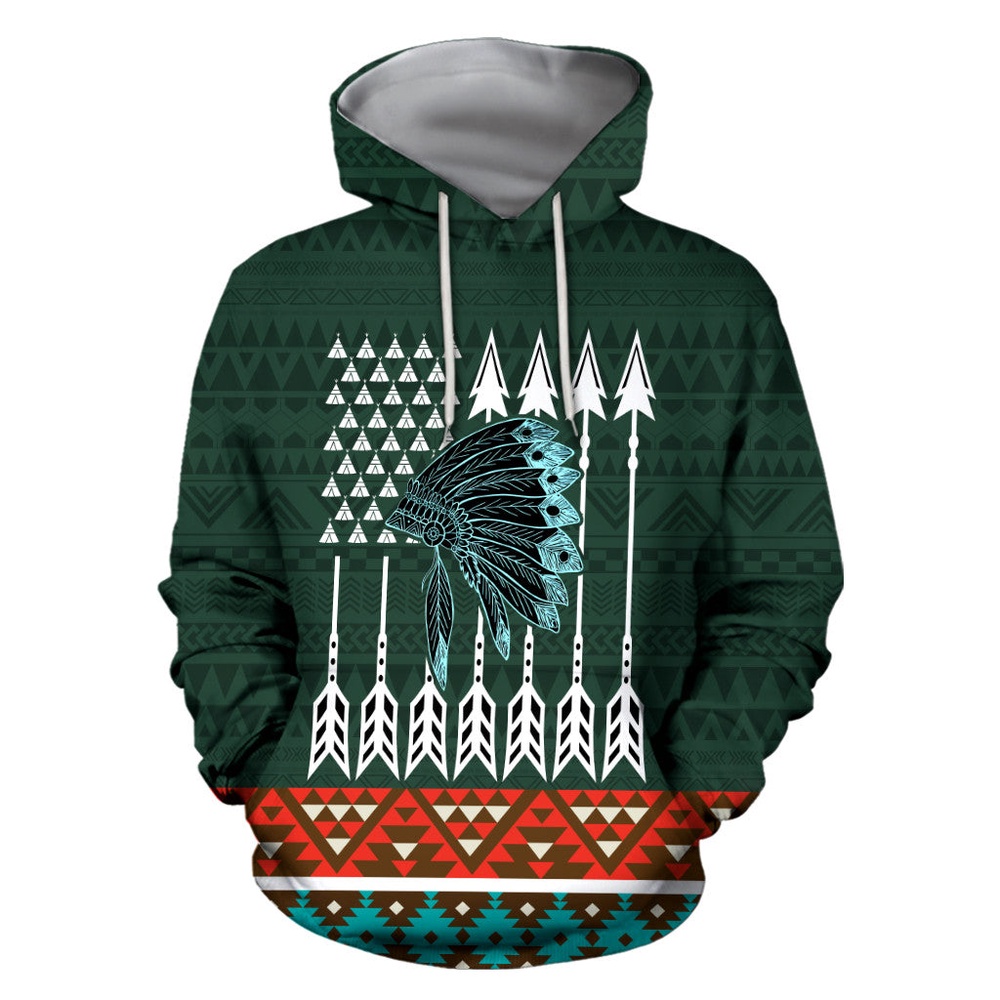 Native American Hoodie, Show Determination Native American 3D All Over Printed Hoodie, Native American Style Hoodie Native American Hoodie, Show Determination Native American 3D All Over Printed Hoodie, Native American Style Hoodie