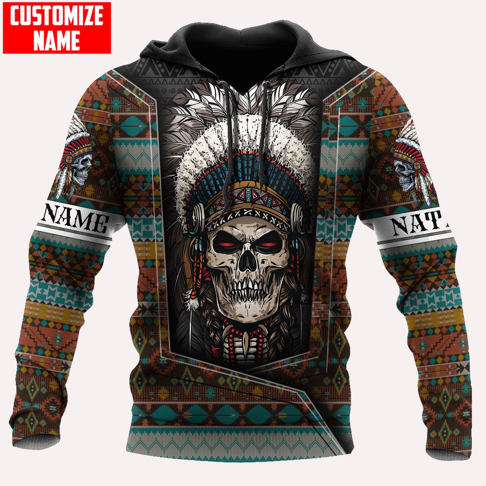 Native American Hoodie, Skull Antique Pattern Native American 3D All Over Printed Hoodie, Native American Style Hoodie Native American Hoodie, Skull Antique Pattern Native American 3D All Over Printed Hoodie, Native American Style Hoodie