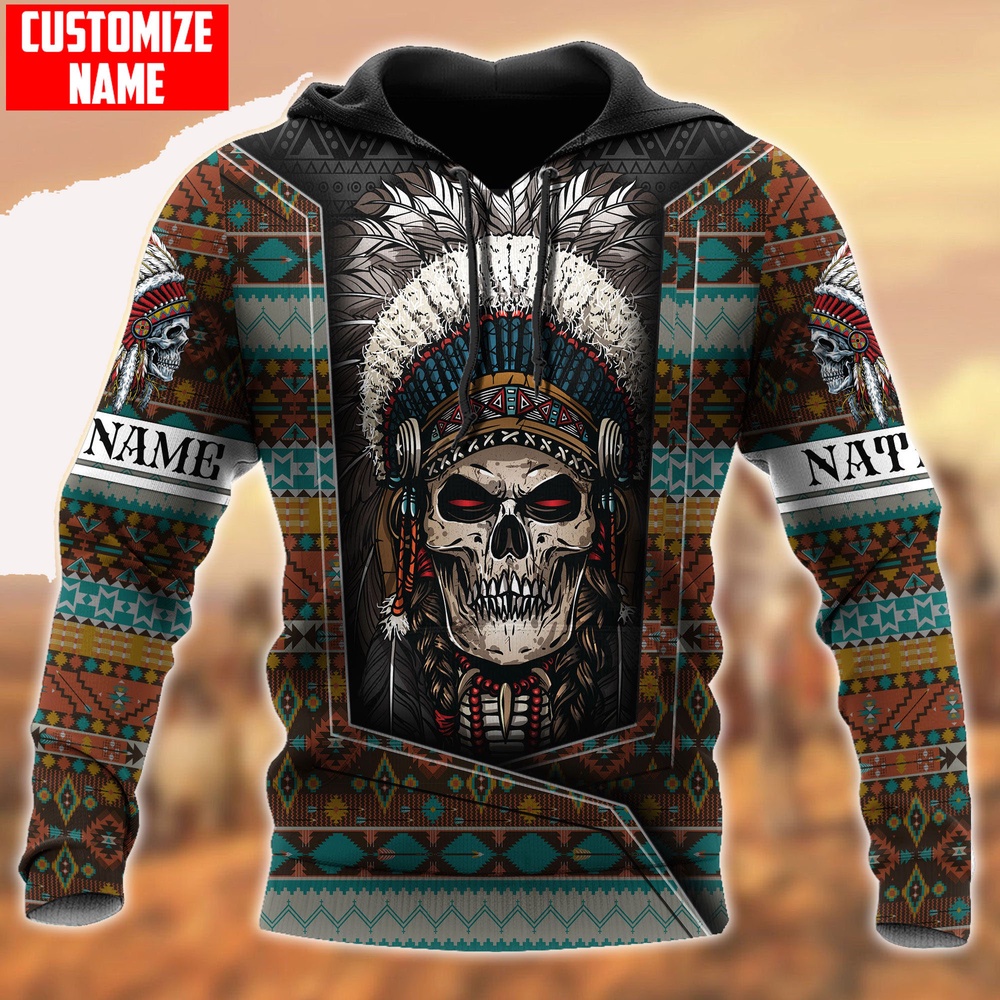 Native American Hoodie, Skull Antique Pattern Native American 3D All Over Printed Hoodie, Native American Style Hoodie Native American Hoodie, Skull Antique Pattern Native American 3D All Over Printed Hoodie, Native American Style Hoodie