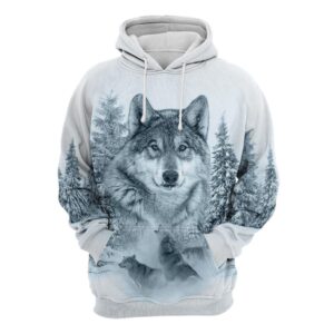 Native American Hoodie, Snow Wolves Native American…