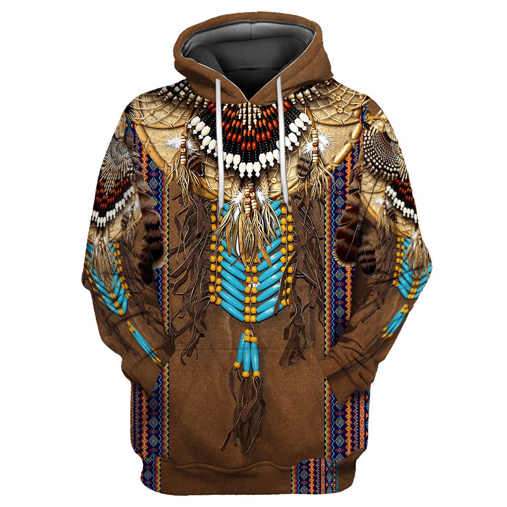 Native American Hoodie, Symbolism Native American 3D All Over Printed Hoodie, Native American Style Hoodie
