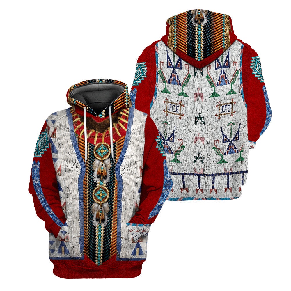 Native American Hoodie, Thanksgiving Native American 3D All Over Printed Hoodie, Native American Style Hoodie
