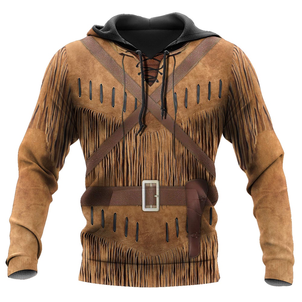 Native American Hoodie, Tmarctee Cowboy Cosplay 3D All Over Printed Shirts_2968, Native American Style Hoodie