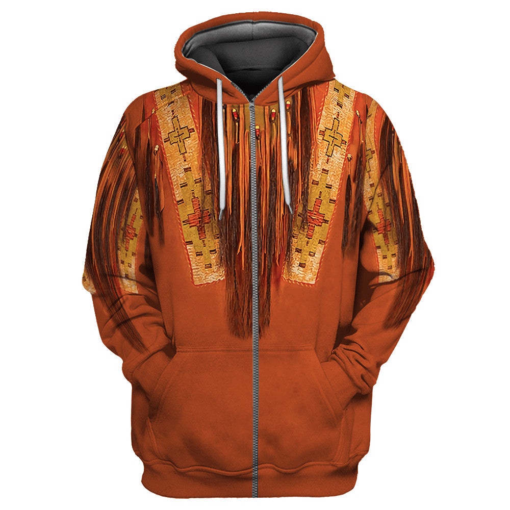 Native American Hoodie, Tribal Bliss Native American 3D All Over Printed Hoodie, Native American Style Hoodie