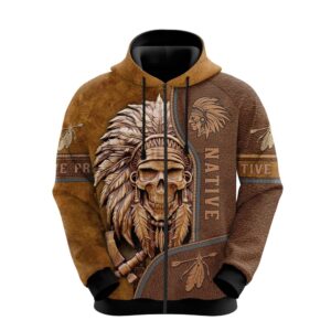 Native American Hoodie, Tribal Crew Neck Native…