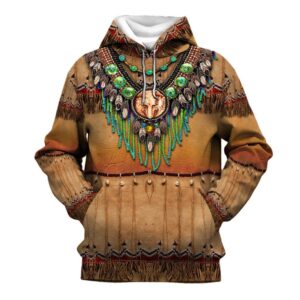 Native American Hoodie, Tribal Ethnic Style Pattern…