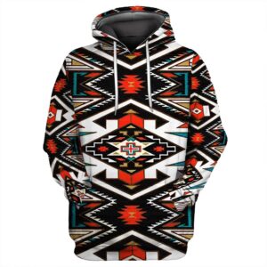Native American Hoodie, Tribal Pattern Colorful Native…