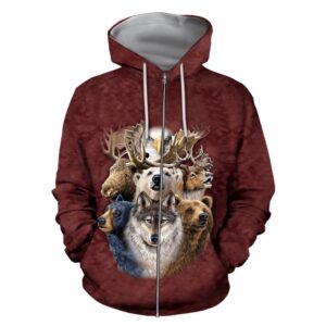 Native American Hoodie Typical Fauna Of The Area Native American 3D All Over Printed Hoodie Native American Style Hoodie 4 x4czml.jpg