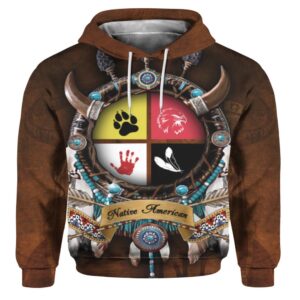 Native American Hoodie, Vestigial Native American 3D…