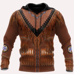 Native American Hoodie, Vintage Style Native American…