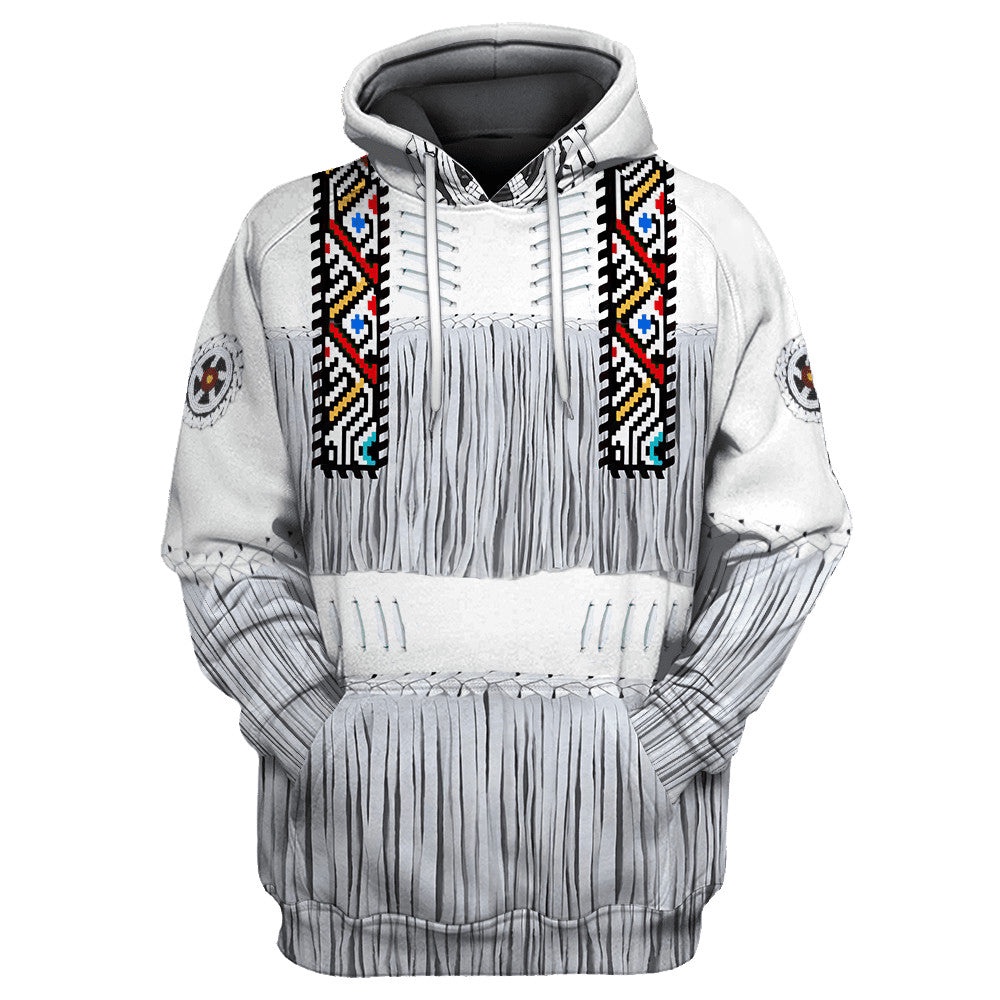 Native American Hoodie, White Native American 3D All Over Printed Hoodie, Native American Style Hoodie Native American Hoodie, White Native American 3D All Over Printed Hoodie, Native American Style Hoodie