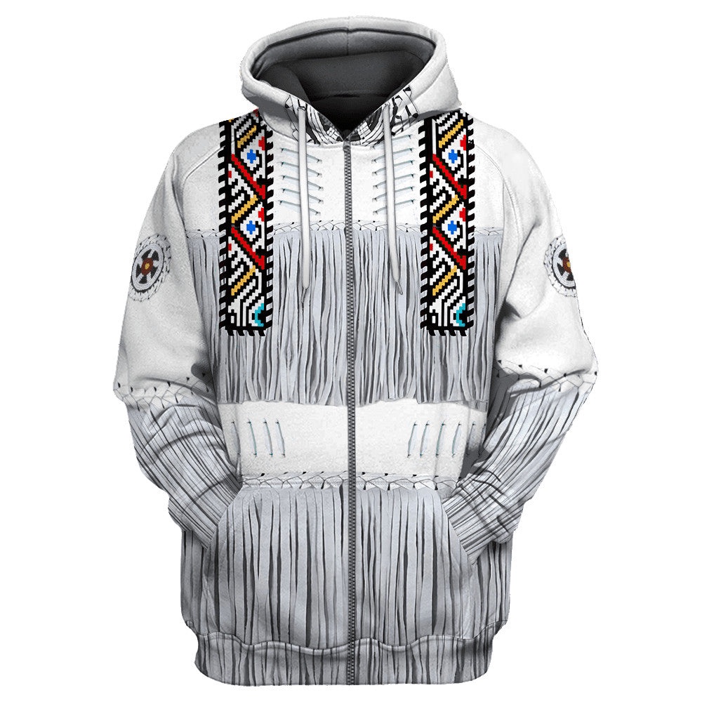 Native American Hoodie, White Native American 3D All Over Printed Hoodie, Native American Style Hoodie Native American Hoodie, White Native American 3D All Over Printed Hoodie, Native American Style Hoodie