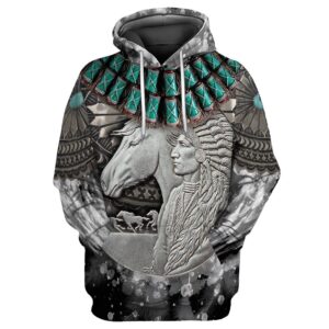 Native American Hoodie, Wilderness Spirit Native American…
