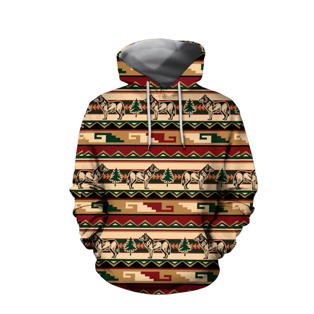 Native American Hoodie, Wofl Pattern Native American 3D All Over Printed Hoodie, Native American Style Hoodie Native American Hoodie, Wofl Pattern Native American 3D All Over Printed Hoodie, Native American Style Hoodie
