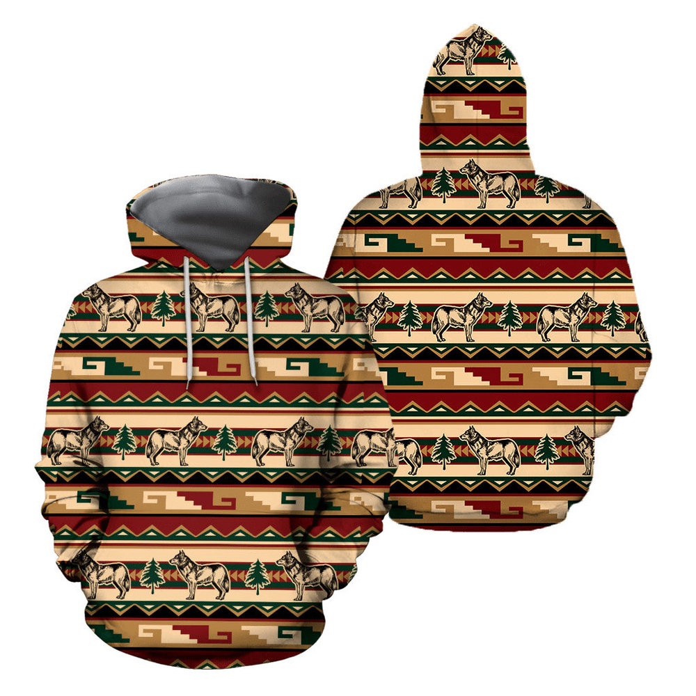 Native American Hoodie, Wofl Pattern Native American 3D All Over Printed Hoodie, Native American Style Hoodie Native American Hoodie, Wofl Pattern Native American 3D All Over Printed Hoodie, Native American Style Hoodie