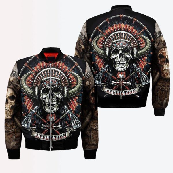 Native American Jacket, Afflicti Native American 3D All Over Printed Bomber Jacket