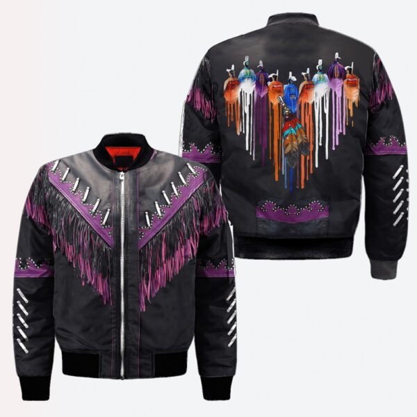 Native American Jacket, Cosmic Star Native American 3D All Over Printed Bomber Jacket