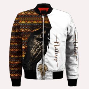 Native American Jacket, Praying Native American Skull…