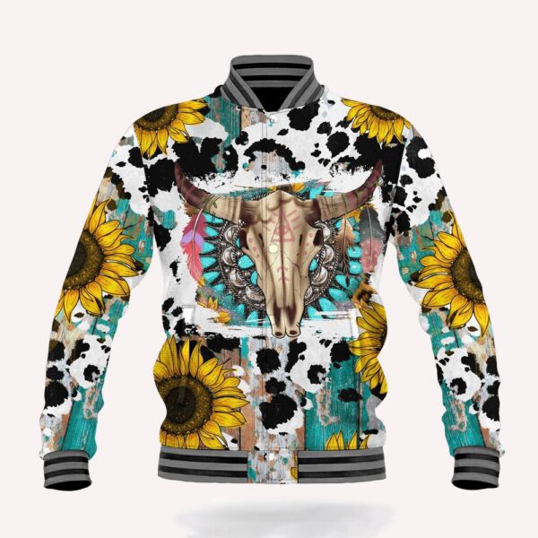 Native American Jacket, Sunflower Native American 3D All Over Printed Baseball Jacket, Native American Style Jackets