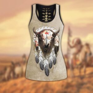 Native American Leggings Bison Native American Hollow Tanktop Leggings Set Native American Tank Tops 2 nyellg.jpg