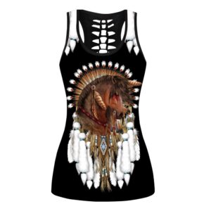 Native American Leggings Horse Feathers Native American Hollow Tanktop Leggings Set Native American Tank Tops 3 tfsomy.jpg