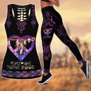 Native American Leggings, Peace Love Native Blood…