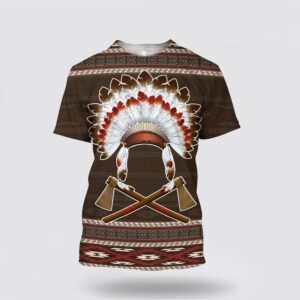 Native American T Shirt, Aboriginal Hat Motifs…