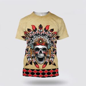 Native American T Shirt, Aboriginal Skull Mystic…