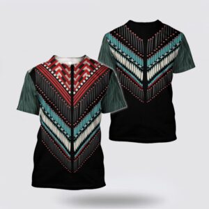 Native American T Shirt, Brocade Pattern Native…