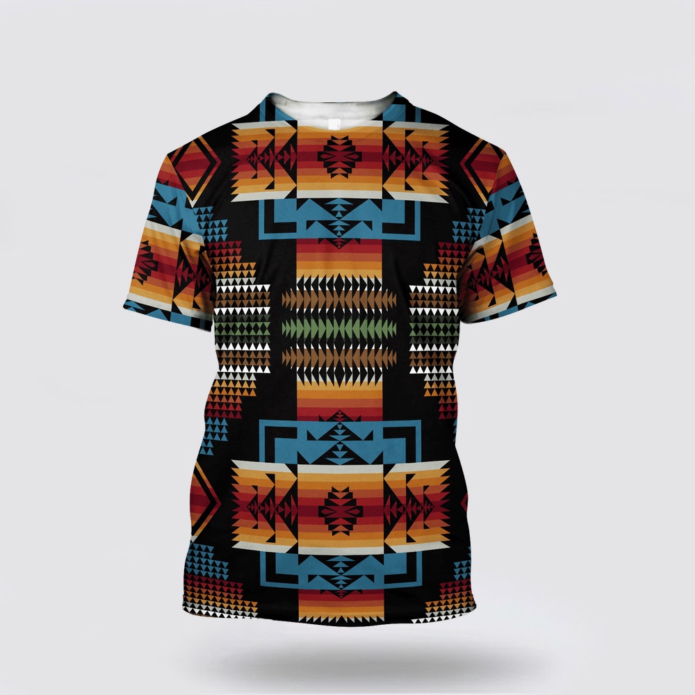 Native American T Shirt, Brocade Patterns Native American 3D All Over Printed T-Shirt, Beautiful Native American T Shirts Native American T Shirt, Brocade Patterns Native American 3D All Over Printed T-Shirt, Beautiful Native American T Shirts