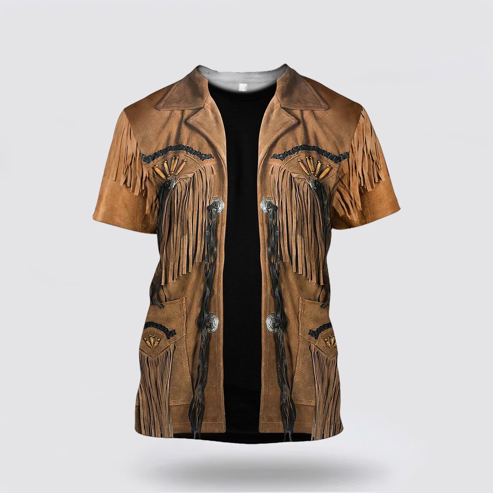 Native American T Shirt, Brown Native American 3D All Over Printed T-Shirt, Beautiful Native American T Shirts Native American T Shirt, Brown Native American 3D All Over Printed T-Shirt, Beautiful Native American T Shirts