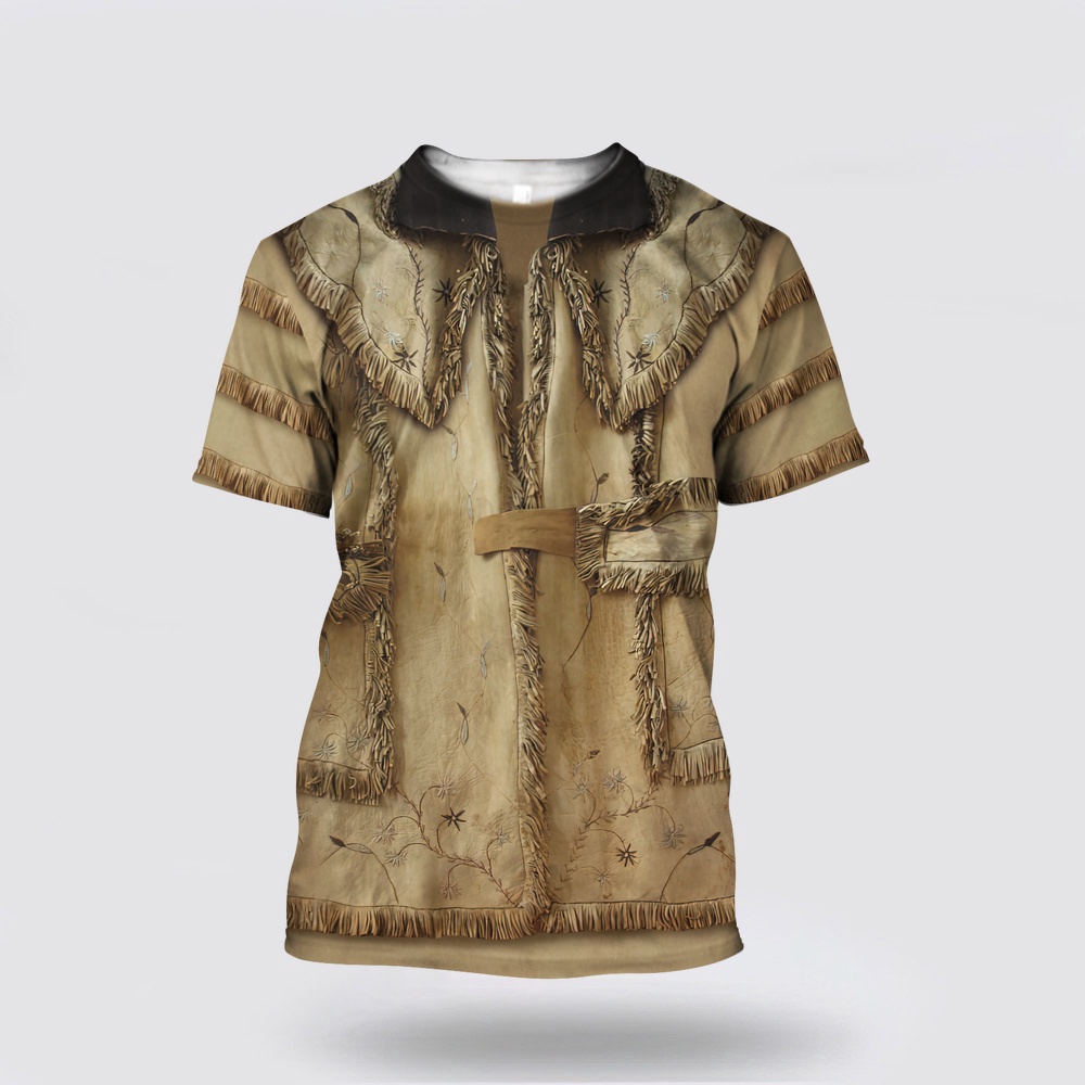 Native American T Shirt, Cowboy Jacket Style Native American 3D All Over Printed T-Shirt, Beautiful Native American T Shirts Native American T Shirt, Cowboy Jacket Style Native American 3D All Over Printed T-Shirt, Beautiful Native American T Shirts