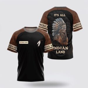 Native American T Shirt, Customized Name Black…