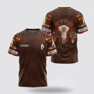 Native American T Shirt, Customized Name Cow…