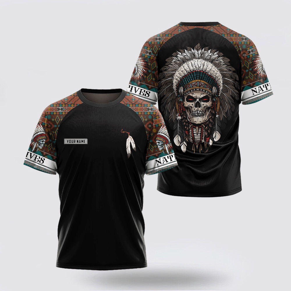 Native American T Shirt, Customized Name Indigenous Heritage Native American 3D All Over Printed T-Shirt, Beautiful Native American T Shirts Native American T Shirt, Customized Name Indigenous Heritage Native American 3D All Over Printed T-Shirt, Beautiful Native American T Shirts