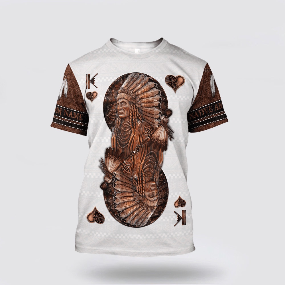 Native American T Shirt, Customized Name Patriarch Native American 3D All Over Printed T-Shirt, Beautiful Native American T Shirts Native American T Shirt, Customized Name Patriarch Native American 3D All Over Printed T-Shirt, Beautiful Native American T Shirts