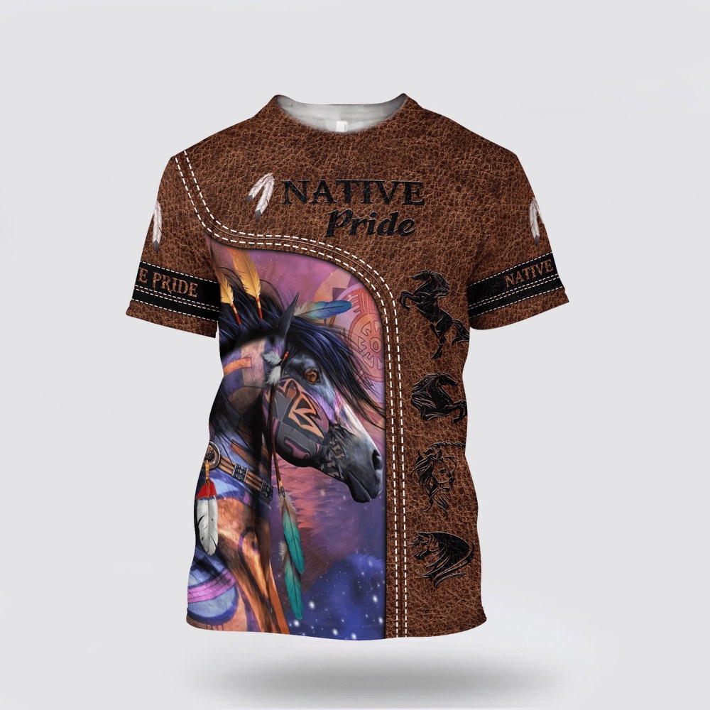 Native American T Shirt, Deep Essence Native American Horse 3D All Over Printed T-Shirt, Beautiful Native American T Shirts Native American T Shirt, Deep Essence Native American Horse 3D All Over Printed T-Shirt, Beautiful Native American T Shirts