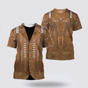 Native American T Shirt, Earthy Brown Native…