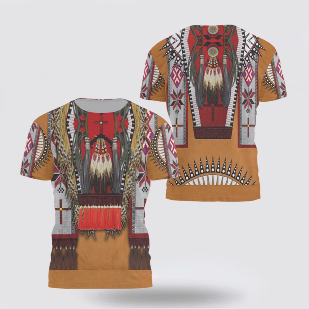 Native American T Shirt, Ethnic Totem Patterns Native American 3D All Over Printed T-Shirt, Beautiful Native American T Shirts Native American T Shirt, Ethnic Totem Patterns Native American 3D All Over Printed T-Shirt, Beautiful Native American T Shirts