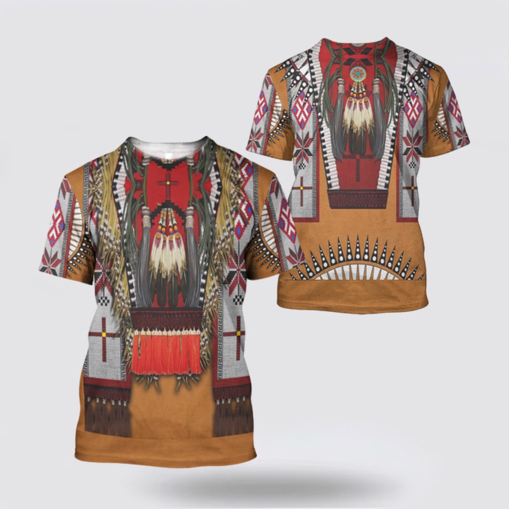 Native American T Shirt, Ethnic Totem Patterns Native American 3D All Over Printed T-Shirt, Beautiful Native American T Shirts Native American T Shirt, Ethnic Totem Patterns Native American 3D All Over Printed T-Shirt, Beautiful Native American T Shirts