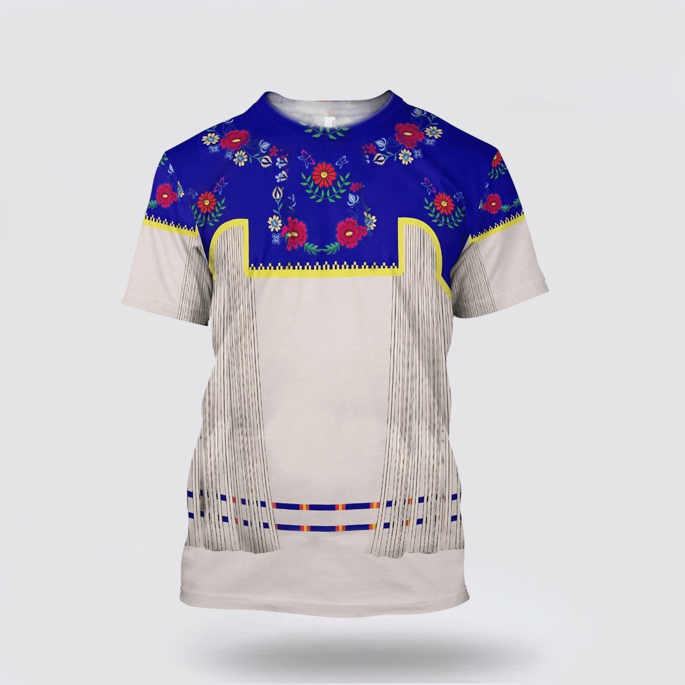 Native American T Shirt, Flower Pattern Native American 3D All Over Printed T-Shirt, Beautiful Native American T Shirts Native American T Shirt, Flower Pattern Native American 3D All Over Printed T-Shirt, Beautiful Native American T Shirts
