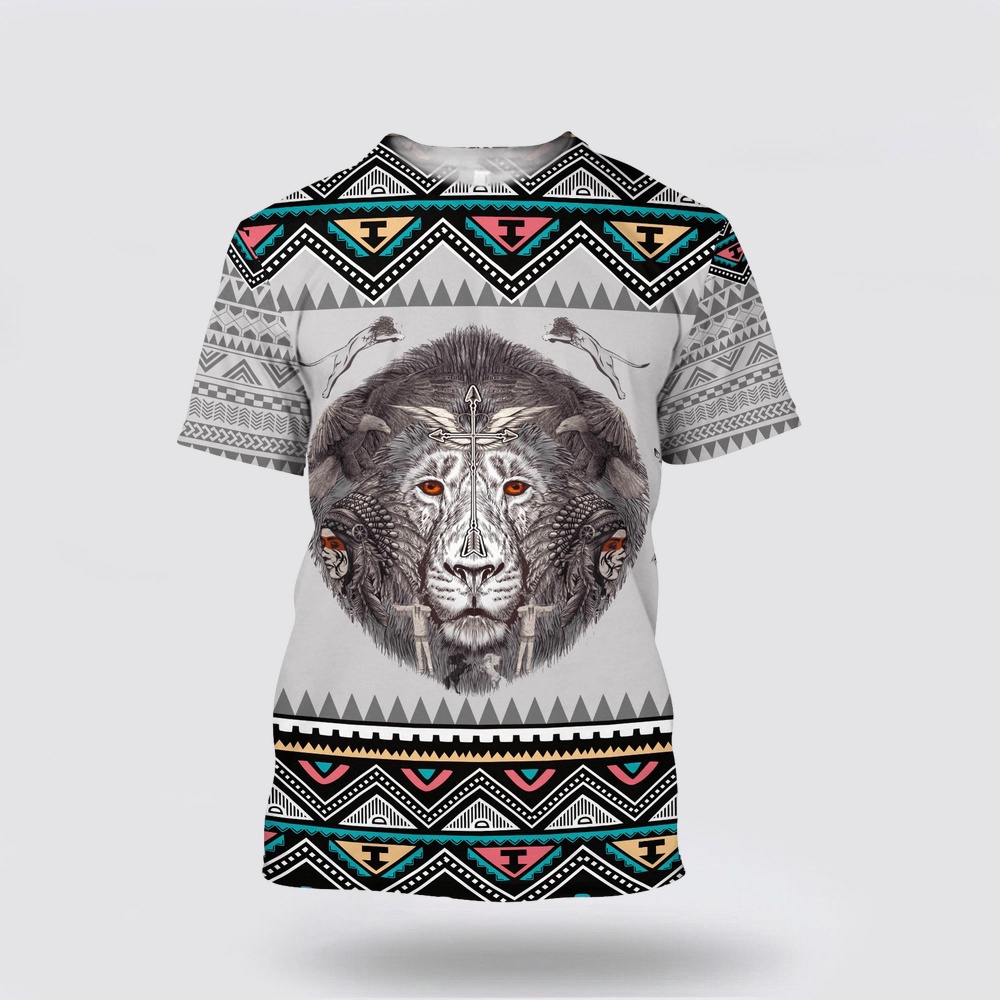 Native American T Shirt, Lion King Native American 3D All Over Printed T-Shirt, Beautiful Native American T Shirts Native American T Shirt, Lion King Native American 3D All Over Printed T-Shirt, Beautiful Native American T Shirts