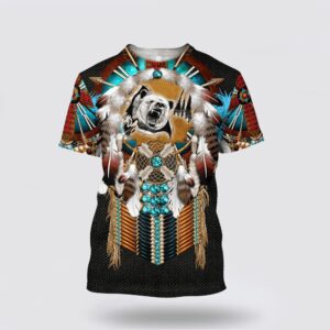 Native American T Shirt, Mighty Bear Native…